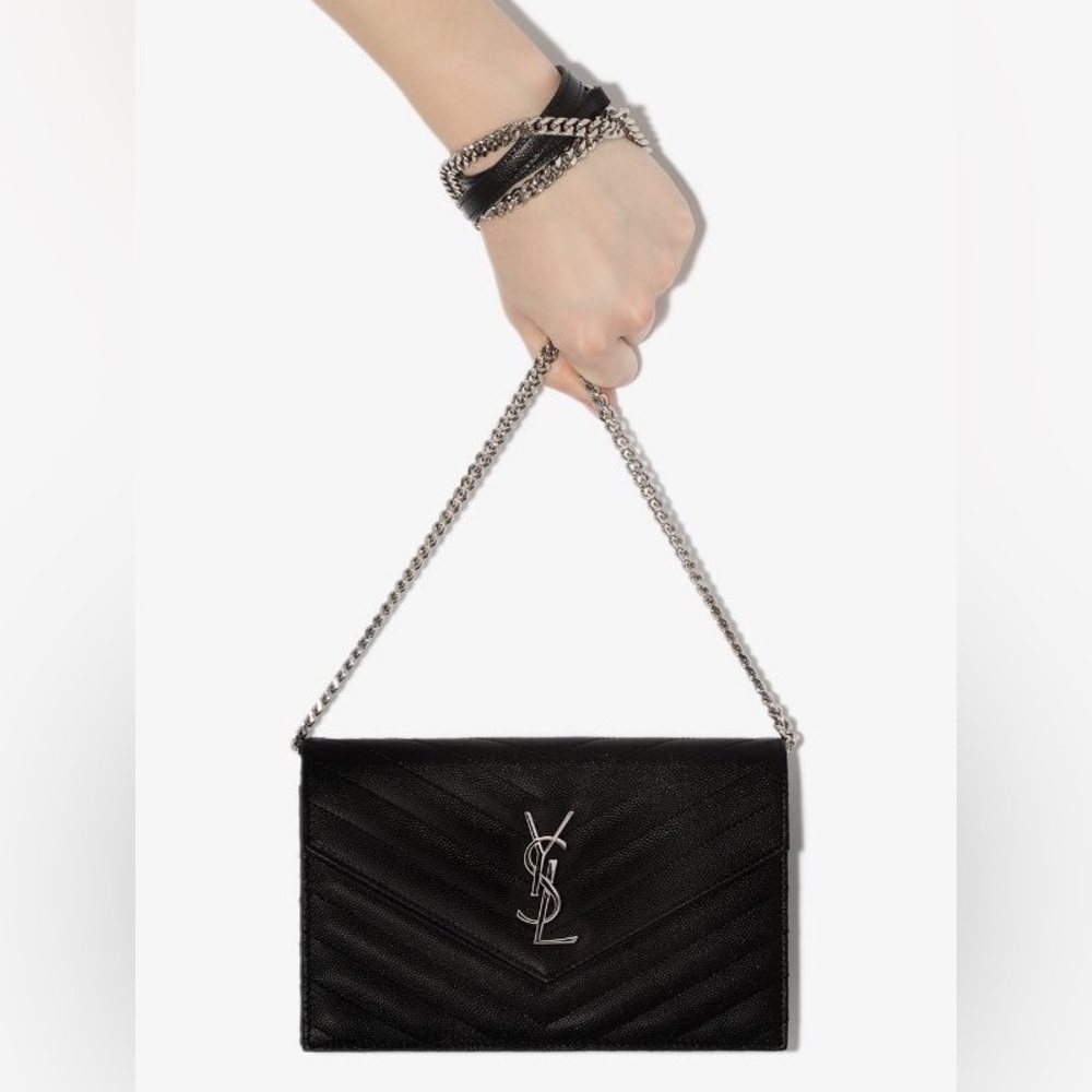 Saint Laurent Cassandre Leather Shoulder Bag - Picture 1 of 15